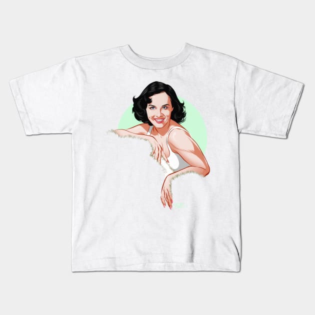 Paulette Goddard - An illustration by Paul Cemmick Kids T-Shirt by PLAYDIGITAL2020